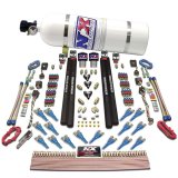 Nitrous Express Shark Dual Stage/Gas/Rails 16 Nozzles Nitrous Kit (200-1200HP) w/10lb Bottle thumbnail 2