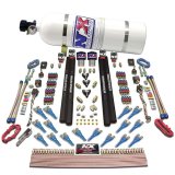 Nitrous Express Shark Dual Stage/Gas/Rails 16 Nozzles Nitrous Kit (200-1200HP) w/10lb Bottle thumbnail 4