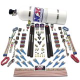 Nitrous Express Shark Dual Stage/Gas/Rails 16 Nozzles Nitrous Kit (200-1200HP) w/Composite Bottle thumbnail 4