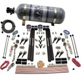 Nitrous Express SX2 Dual Stage/Gas/Rails 8 Nozzles Nitrous Kit (200-1200HP) w/Composite Bottle thumbnail 4