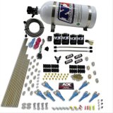 Nitrous Express 8 Cyl Shark Direct Port 4 Solenoids Nitrous Kit (200-600HP) w/Composite Bottle thumbnail 1