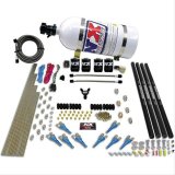 Nitrous Express Pro-Shk/Gas 4 Solenoids Nitrous Kit (200-600HP) w/Rails and 10lb Bottle thumbnail 1