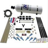 Nitrous Express Pro-Shk/Gas 4 Solenoids Nitrous Kit (200-600HP) w/Rails and 15lb Bottle thumbnail 1