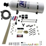 Nitrous Express 8 Cyl Dry Direct Port 2 Solenoids Nitrous Kit (200-600HP) w/15lb Bottle thumbnail 2
