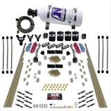 Nitrous Express 8 Cyl Dry Direct Port Dual Stage 4 Solenoids Nitrous Kit (200-600HP) w/5lb Bottle thumbnail 1