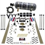 Nitrous Express 8 Cyl Dry Direct Port Dual Stage 4 Solenoids Nitrous Kit (200-600HP) w/Comp Bottle thumbnail 1