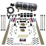 Nitrous Express 8 Cyl Dry Direct Port Dual Stage 4 Solenoids Nitrous Kit (200-600HP) w/Comp Bottle thumbnail 3
