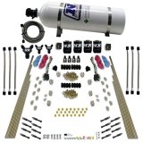 Nitrous Express 8 Cyl Dry Direct Port Dual Stage 4 Solenoids Nitrous Kit (200-600HP) w/15lb Bottle thumbnail 4