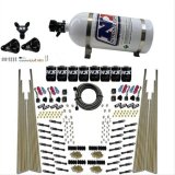 Nitrous Express 8 Cyl Dry Direct Port Four Stage 8 Solenoids Nitrous Kit (200-600HP) w/10lb Bottle thumbnail 1