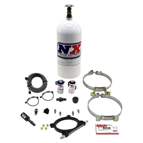 Nitrous Express 11-17 Ford Mustang GT Coyote 5.0L Mainline EFI Nitrous Plate Kit w/10lb Bottle thumbnail 1