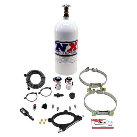 Nitrous Express 11-17 Ford Mustang GT Coyote 5.0L Mainline EFI Nitrous Plate Kit w/10lb Bottle thumbnail 4
