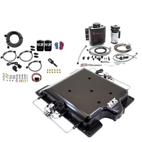 Nitrous Express Dodge Hellcat Supercharger Lid Nitrous & Water Injection Kit (100-400HP) w/o Bottle thumbnail 1