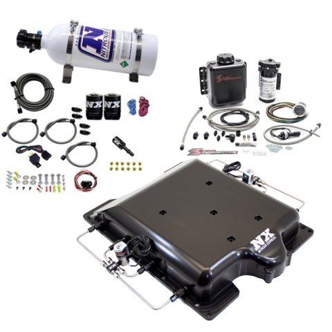 Nitrous Express Dodge Hellcat Supercharger Lid Nitrous/Water Injection Kit (100-400HP) w/5lb Bottle thumbnail 3