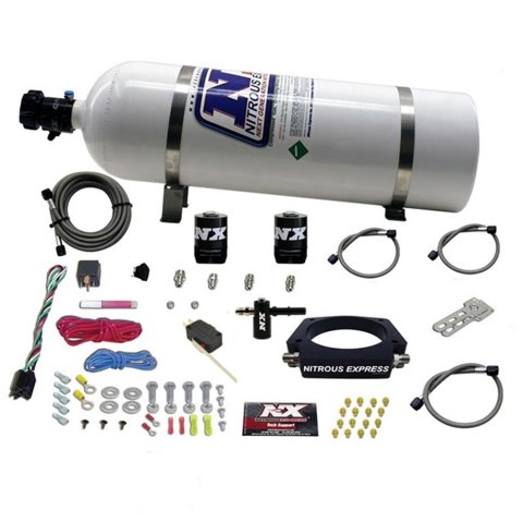 Nitrous Express LT2 C8 Nitrous Plate Kit (50-300HP) w/15lb Bottle thumbnail 1