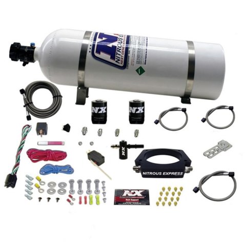 Nitrous Express LT2 C8 Nitrous Plate Kit (50-300HP) w/15lb Bottle thumbnail 2