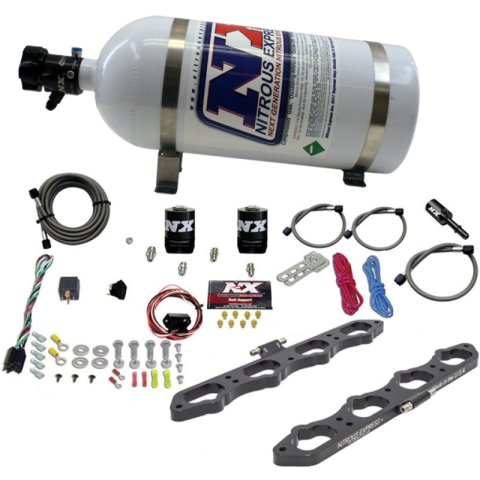 Nitrous Express Ford Coyote 5.0L V8 Nitrous Wet Port Plate Kit w/10lb Bottle thumbnail 2