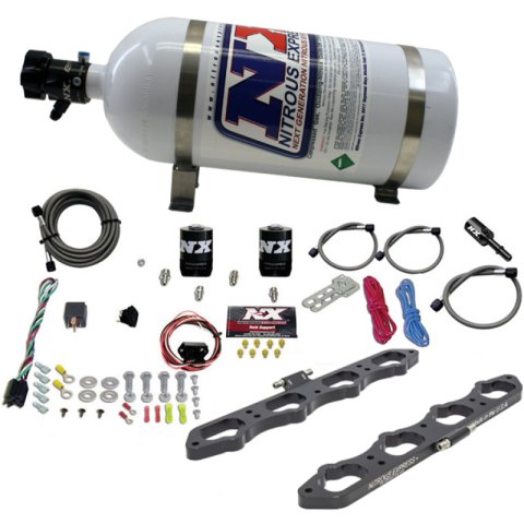 Nitrous Express Ford Coyote 5.0L V8 Nitrous Wet Port Plate Kit w/10lb Bottle thumbnail 3