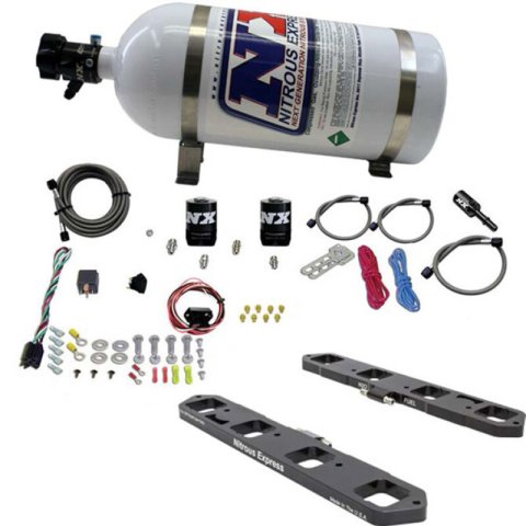 Nitrous Express Dodge/Ram 5.7L/6.1L/6.4L Hemi Direct Port Plate System w/10lb Bottle thumbnail 2