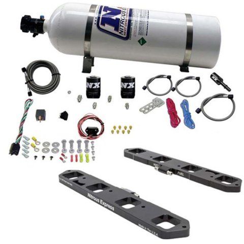 Nitrous Express Dodge Hemi 5.7L/6.1L/6.4L Direct Port Plate System w/15lb Bottle thumbnail 1