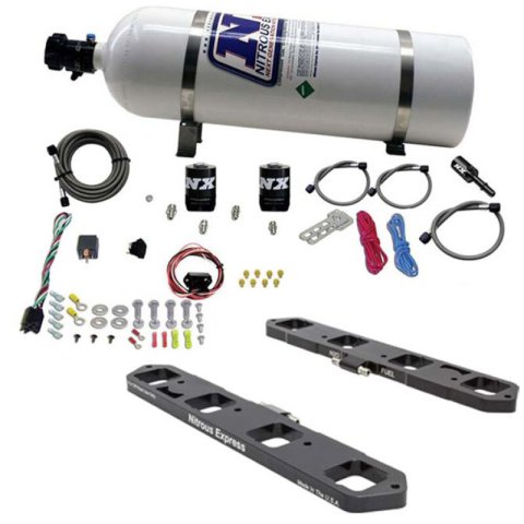 Nitrous Express Dodge Hemi 5.7L/6.1L/6.4L Direct Port Plate System w/15lb Bottle thumbnail 4