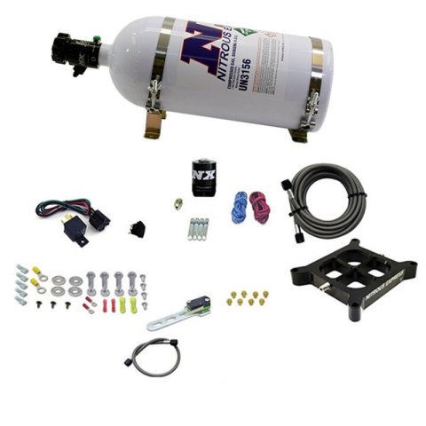 Nitrous Express Dry Single Entry Billet Crossbar Plate System 100-500hp (4150 Flange) w/10lb Bottle thumbnail 2