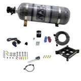 Nitrous Express Dry Single Entry Billet Crossbar Plate System 100-500hp (4150) w/12lb Carbon Bottle thumbnail 1