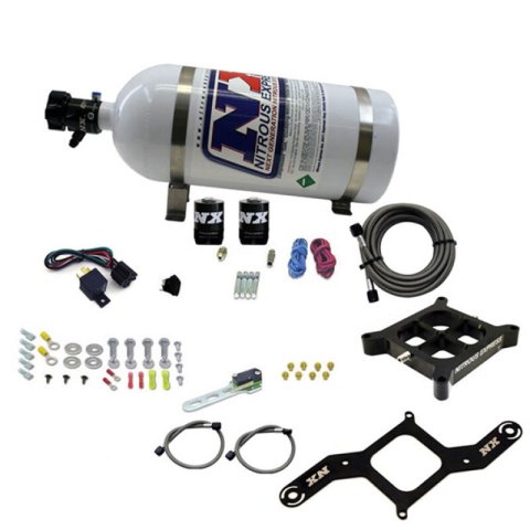 Nitrous Express Dry Dual Stage Billet Crossbar Plate System 100-1000hp (4150 Flange) w/10lb Bottle thumbnail 2