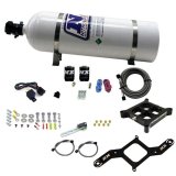 Nitrous Express Dry Dual Stage Billet Crossbar Plate System 100-1000hp (4150 Flange) w/15lb Bottle thumbnail 1