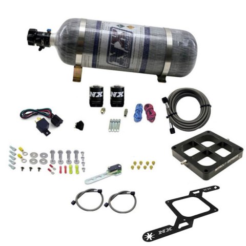 Nitrous Express Dry Dual Stage Billet Crossbar Plate System 100-1000hp (4500Flange) w/12lb Bottle thumbnail 1