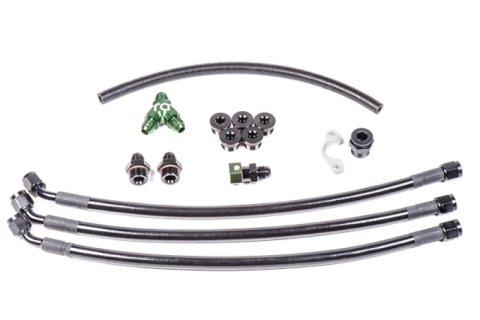 Radium Engineering Nissan VQ35DE Fuel Rail Plumbing Kit thumbnail 1