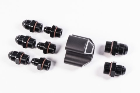 Radium Engineering 3 Into 1 Distribution Block w/ Fittings thumbnail 2