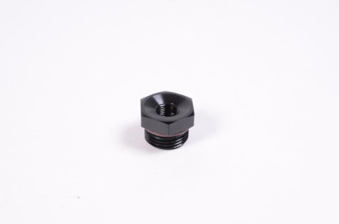 Radium Engineering 8AN ORB to 1/8NPT Female Adapter Fitting - Blk Anodized thumbnail 2