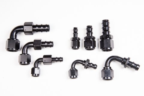 Radium Engineering 8AN 90Deg Pushlok Hose End thumbnail 2