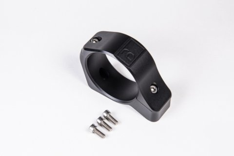 Radium Engineering 2-Piece Fuel Pump Clamp 60mm - Black W/ Logo thumbnail 2