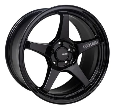 Enkei TS-5 17x8 5x100 45mm Offset 72.6mm Bore Gloss Black thumbnail 1