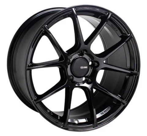 Enkei TS-V 18x8 5x112 45mm Offset 72.6mm Bore Gloss Black Wheel thumbnail 2