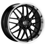 Enkei Lusso 18x8 40mm Offset 5x120 Bolt Pattern Black w/ Machine Lip Wheel thumbnail 4