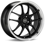 Enkei PF01SS 17x8 5x114.3 50mm Offset 75mm Bore Diameter Gloss Black w/ Machined Lip thumbnail 1