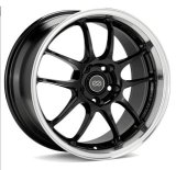Enkei PF01SS 17x8 5x114.3 50mm Offset 75mm Bore Diameter Gloss Black w/ Machined Lip thumbnail 2