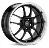 Enkei PF01SS 17x8 5x114.3 50mm Offset 75mm Bore Diameter Gloss Black w/ Machined Lip thumbnail 3