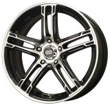 Enkei FD-05 17x7 5x100 40mm Offset 72.62 Bore Dia Black Machined Wheel thumbnail 2