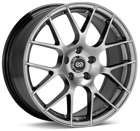 Enkei Raijin 18x9.5 35mm Offset 5x120 Bolt Pattern 72.6 Bore Diameter Hyper Silver Wheel thumbnail 1