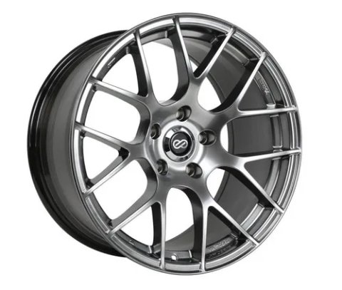 Enkei Raijin 18x9.5 35mm Offset 5x120 Bolt Pattern 72.6 Bore Diameter Hyper Silver Wheel thumbnail 4
