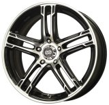 Enkei FD-05 17x7 5x114.3 40mm Offset Black Machined Wheel thumbnail 4