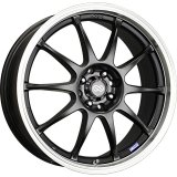 Enkei J10 15x6.5 4x100/114.3 38mm Offset 72.62mm Bore Dia Matte Black w/ Machined Lip Wheel thumbnail 1