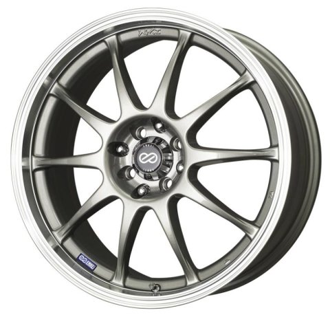 Enkei J10 17x7 5x100/114.3 38mm Offset Dia Silver w/ Machined Lip Wheel thumbnail 2