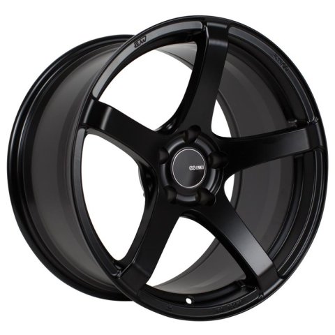 Enkei Kojin 18x8 45mm Offset 5x114.3 Bolt Pattern 72.6mm Bore Dia Matte Black Wheel thumbnail 1