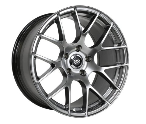 Enkei Raijin 19x8 45mm Offset 5x112 Bolt Pattern 72.6 Bore Dia Hyper Silver Wheel thumbnail 1
