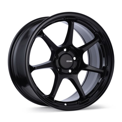 Enkei TS-7 18x8 5x112 45mm Offset 72.6mm Bore Gloss Black Wheel thumbnail 1