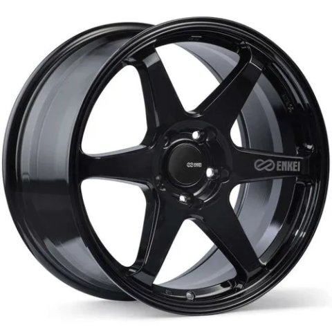 Enkei T6R 18x8 45mm Offset 5x112 Bolt Pattern 72.6 Bore Gloss Black Wheel thumbnail 2